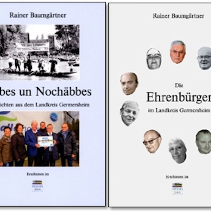 Zwei Bücher von Rainer Baumgärtner - Äbbes un Nochäbbes und Die Ehrenbürger...