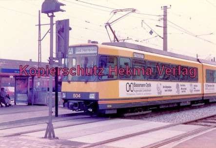 Karlsruhe Straßenbahn - Ettlingen-Stadt - Triebwagen Nr. 504 - Bild 1
