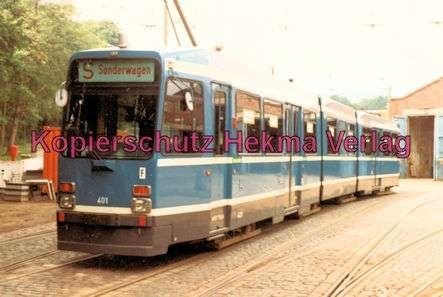 Kassel Straßenbahn - Sonderwagen Nr. 401 vor der Wagenhalle