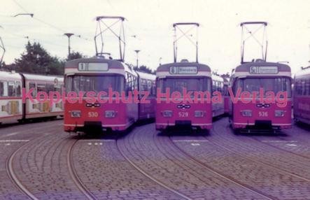 Bremen Straßenbahn - Depot Flughafendamm - Wagen Nr. 530, 529 und 536