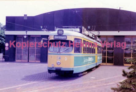 Essen Straßenbahn - Depot Borbeck - Linie 105 Wagen Nr. 1610