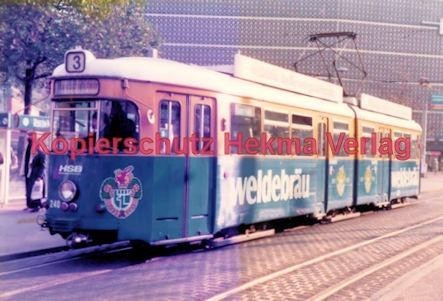 Heidelberg Straßenbahn - Bismarckplatz - Linie 3 Wagen Nr. 240