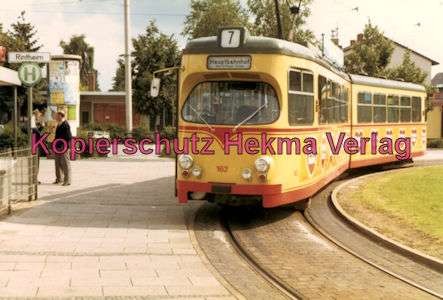 Karlsruhe Straßenbahn - Rintheim Endschleife - GlTw. Nr. 162 - 1