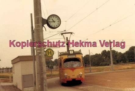 Karlsruhe Straßenbahn - Rheinstrandsiedlung Haltestelle Hammäcker - GlTw. Nr. 158