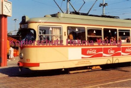 Mannheim Straßenbahn - Linie 3 Wagen Nr. 103