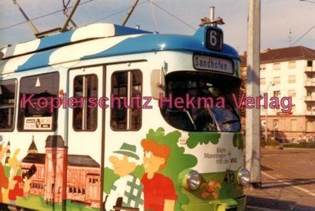 Mannheim Straßenbahn - Linie 6 Wagen Nr. 413 - Bild 1