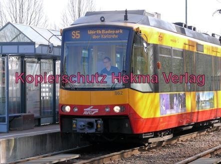 Karlsruhe Straßenbahn - Wörth - Haltestelle Wörth-Bürgerpark - AVG - S5 Wagen Nr. 862 - Bild 1