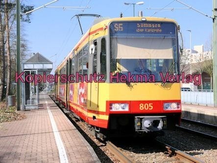 Karlsruhe Straßenbahn - Wörth - Haltestelle Wörth-Bürgerpark - AVG - S5 Wagen Nr. 805 - Bild 2