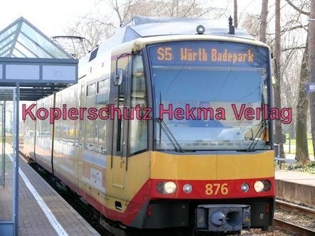 Karlsruhe Straßenbahn - Wörth - Haltestelle Wörth-Bürgerpark - AVG - S5 Wagen Nr. 876
