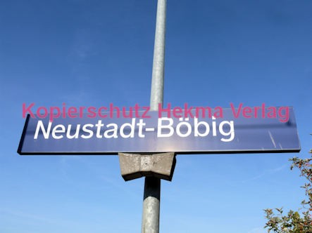 Neustadt Wstr.-Böbig Eisenbahn - Bahnhaltepunkt - Schild
