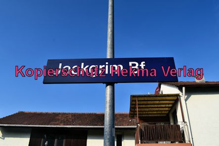 Jockgrim Eisenbahn - Bahnhof Jockgrim - Bahnhofsschild