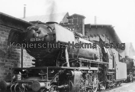 Saarbrücken Eisenbahn - BW Saarbrücken - Lok 023 034-2