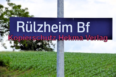 Eisenbahn Rülzheim - Rülzheim - Bahnhof Bahnhofsschild