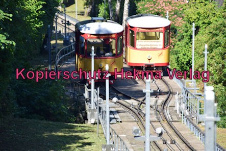 Turmbergbahn Karlsruhe - Wagen 1 und 2 auf der Strecke