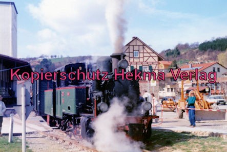Jagsttalbahn - Sonderfahrt Möckmühl-Dörzbach - Bahnhof Krautheim - Seidensticker Lok