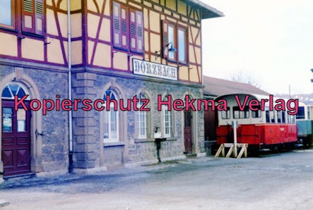 Jagsttalbahn - Sonderfahrt Möckmühl-Dörzbach - Bahnhof Dörzbach - Seidensticker Lok