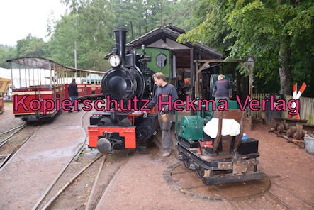 Stumpfwaldbahn Eiswoog Pfalz Eisenbahn - Bahnhof Eiswoog - Feldbahndampflok der Eisenberger Klebsand-Werke GmbH