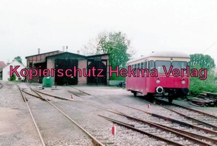Württembergische Eisenbahngesellschaft Stuttgart - Bahnhof Vaihingen - Lokschuppen und Wagen