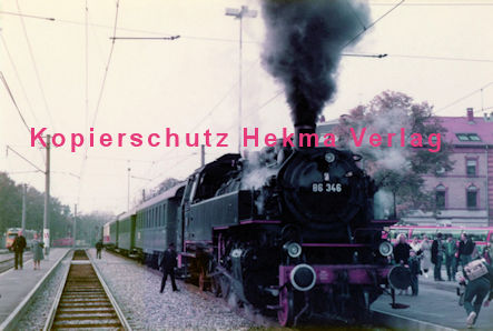 Letzte Dampfzugfahrt - Ettlingen Stadt-Bad Herrenalb - Bahnhof Ettlingen Stadt - Lok 86 346