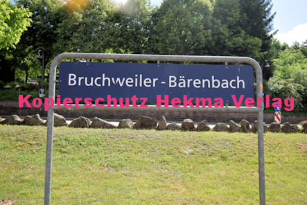 Bruchweiler-Bärenbach - Bahnhaltepunkt Bahnhofsschild
