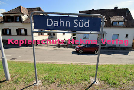 Dahn Süd - Wieslauterbahn - Bahnhaltepunkt Bahnhofsschild