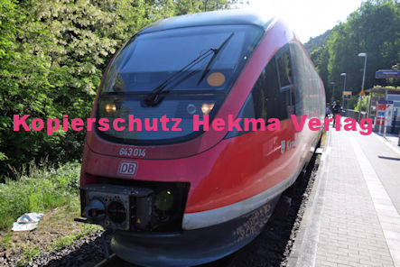 Hauenstein Mitte - Eisenbahn - Bahnhaltepunkt - RB 55 Wagen 643 014 Kirrweiler (Pfalz)