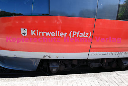 Hauenstein Mitte - Eisenbahn - Bahnhaltepunkt - RB 55 Wagen 643 014 Kirrweiler (Pfalz)