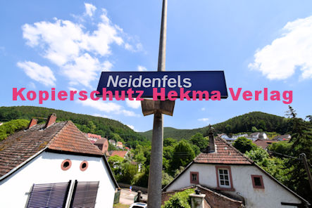 Neidenfels Pfalz Eisenbahn - Bahnhaltepunkt - Bahnhofsschild