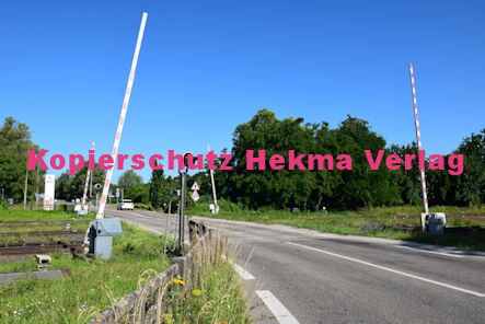 Lauterbourg (Frankreich) Eisenbahn - Bahnhof - Bahnübergang