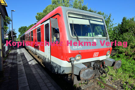 Neuburg (Rhein) Eisenbahn - Bahnhaltepunkt - RB 52 Wagen 628 475
