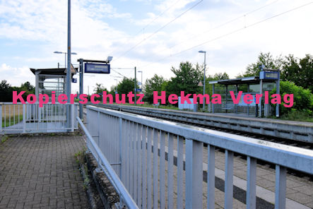 Eisenbahn Rheinzabern - Rheinzabern Alte Römerstraße - Bahnhaltepunkt - Bahnsteig