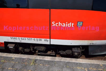Eisenbahn Kandel (Pfalz) - Kandel Bahnhof - RB 53 Wagen 643 507 Schaidt