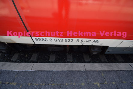 Eisenbahn Kandel (Pfalz) - Kandel Bahnhof - RB 53 Wagen 643 522 Theisbergstegen