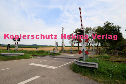 Kapellen-Drusweiler (Pfalz) Eisenbahn - Bahnhaltepunkt Kapellen-Drusweiler - Bahnübergang