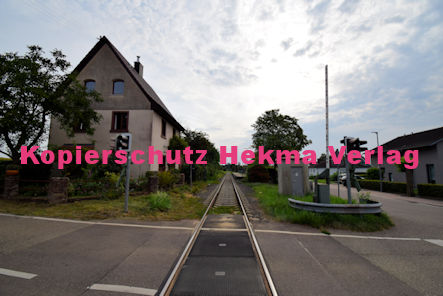 Kapellen-Drusweiler (Pfalz) Eisenbahn - Bahnhaltepunkt Kapellen-Drusweiler - Bahnübergang