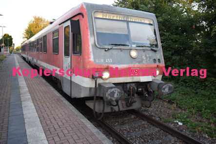Maximiliansau Eisenbahn - Haltestelle Im Rüsten - Bahnhaltepunkt - RB 52 Wagen 628 453