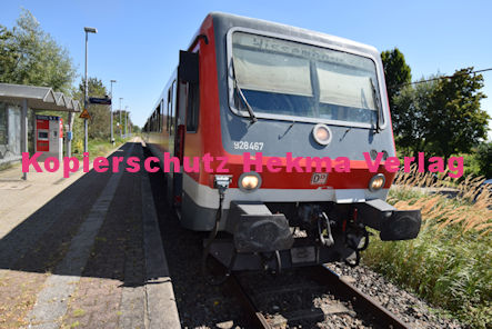 Steinfeld (Pfalz) Eisenbahn - Bahnhaltepunkt Steinfeld - RB 53 Wagen 928 467