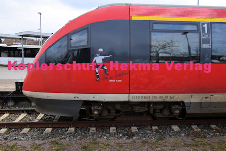 Bad Bergzabern (Pfalz) Eisenbahn - Bahnhof Bad Bergzabern - RB54 Zug 643 515 Ottmar Walter