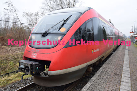 Kapsweyer (Pfalz) Eisenbahn - Bahnhaltepunkt Kapsweyer - RB53 Wagen 643 518 Wagen Barbelroth