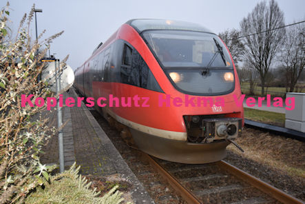 Steinfeld (Pfalz) Eisenbahn - Bahnhaltepunkt Steinfeld - RB53 Wagen 643 018