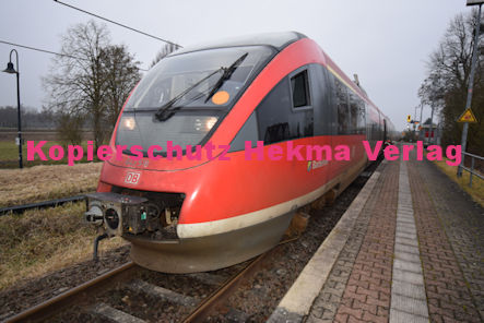 Steinfeld (Pfalz) Eisenbahn - Bahnhaltepunkt Steinfeld - RB53 Wagen 643 518 Barbelroth