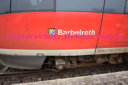 Steinfeld (Pfalz) Eisenbahn - Bahnhaltepunkt Steinfeld - RB53 Wagen 643 518 Barbelroth