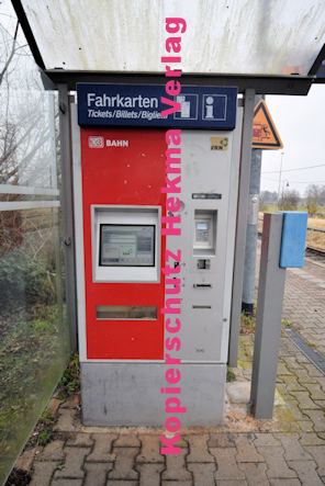 Steinfeld (Pfalz) Eisenbahn - Steinfeld Bahnhaltepunkt - Fahrkartenautomat