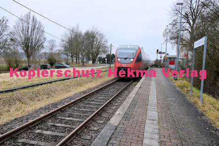 Steinfeld (Pfalz) Eisenbahn - Steinfeld Bahnhaltepunkt - RB53 Wagen 643 012 Winden