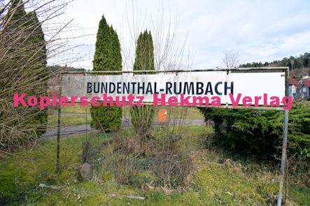 Bundenthal-Rumbach - Wieslauterbahn - Bundenthal-Rumbach Endbahnhof - Bahnhofsschild