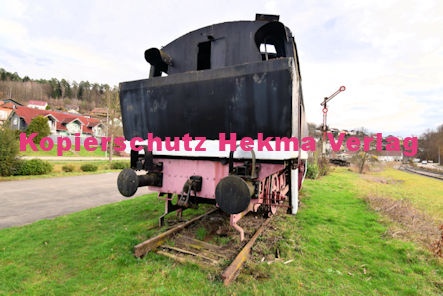 Bundenthal-Rumbach - Wieslauterbahn - Bundenthal-Rumbach Endbahnhof - Ausstellungslok SKODA 1435 CS 500 Bj. 1941