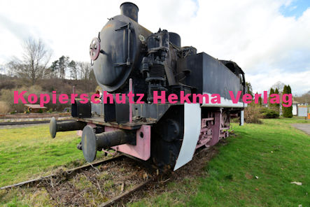 Bundenthal-Rumbach - Wieslauterbahn - Bundenthal-Rumbach Endbahnhof - Ausstellungslok SKODA 1435 CS 500 Bj. 1941