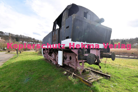 Bundenthal-Rumbach - Wieslauterbahn - Bundenthal-Rumbach Endbahnhof - Ausstellungslok SKODA 1435 CS 500 Bj. 1941