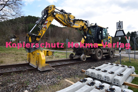 Dahn Eisenbahn - Dahn Bahnübergang BÜ 7,3 - Streckensanierung Gleisarbeiten - Außermühlstraße