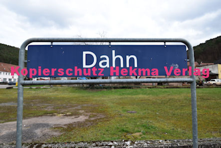 Dahn - Wieslauterbahn - Bahnhaltepunkt Bahnhofsschild